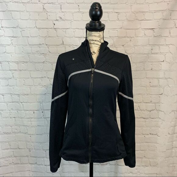 Fabletics Black Moira Reflective Full Zip Athleisure Jacket Women’s Small - Picture 1 of 7
